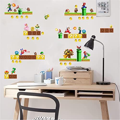 Mario zidne naljepnice Kids crtane pozadine zidne naljepnice Samoljepljiva soba Umjetnički dekor za