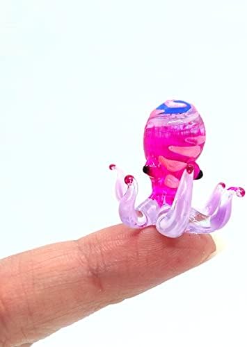 Sansukjai hobotnice sitne figurice Ručna puhana boja staklene umjetnosti Kolekcionarni poklon Početna Décor