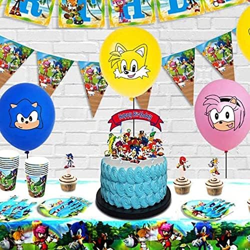 MNLL 18KOM Sonic Cartoon akcione figure tematske potrepštine za zabavu Set dečiji rođendanski poklon
