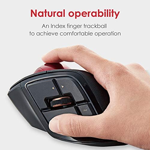 Elecom DEFT PRO trackball miš, žičan, bežičan, Bluetooth, kontrola prsta, Ergonomski dizajn, funkcija sa