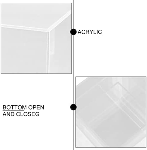 ZERODEKO 3PCS akrilne kutije zaslona Transparentni ručni model za prikaz modela