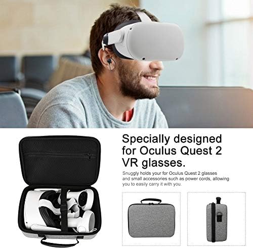 Beiyoule Tvrdi slučaj, prijenosni torbi za prenošenje kućišta za oculus Quest 2 VR igraćih slušalica, zaštitna oprema za putničke kutije i regulatori dodaci