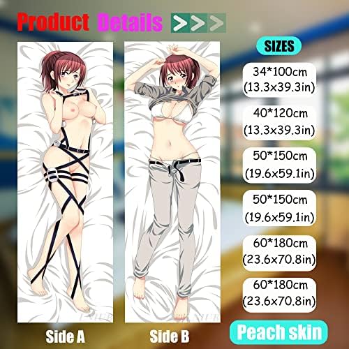 Omyoppai japanski manga lik necenzurirana djevojka Sasha Blaus Body jastuk za tijelo Anime Slatka djevojka