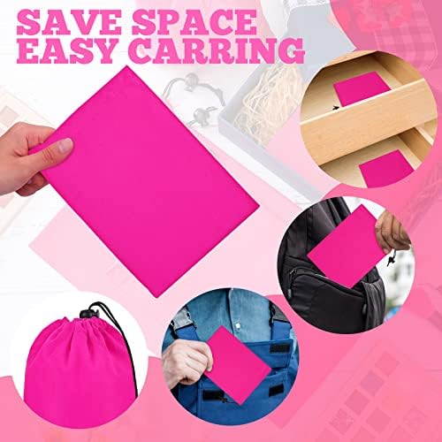 WILLBOND 6 komada torbe za čuvanje igračaka za odrasle sklopive torbe za čuvanje igračaka za odrasle višenamjenske igračke za čuvanje igračaka 3 veličine Podesiva torba od mikrovlakana torbica za kućne potrepštine za igru, Hot Pink