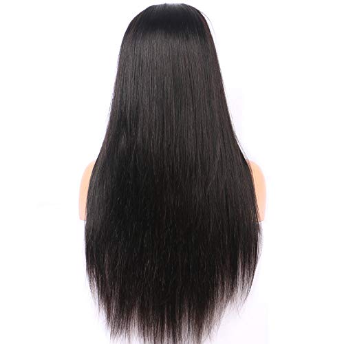 ljudska kosa puna čipkasta perika Djevičanska ravna kosa 150% gustoća svile osjećaj meka i glatka