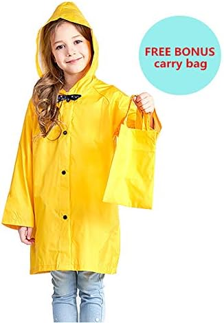 Aoduoer Kids Rain Jacket upakovani kišni kaput sa kapuljačom za djevojčice dječake i malu djecu kišna oprema, kostimi za Noć vještica