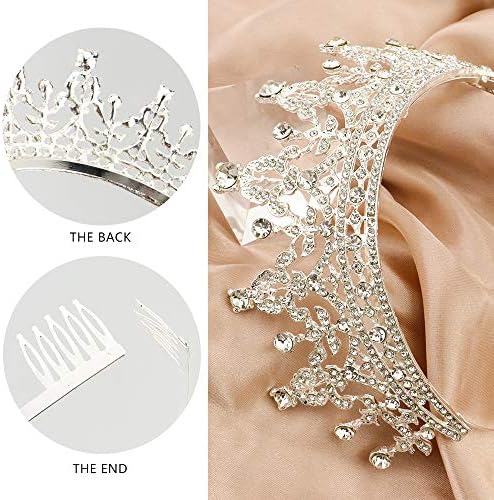 NODG srebrne tijare za žene srebrne tijare Krune za žene krune i tijare Dodaci za kosu za svadbenu