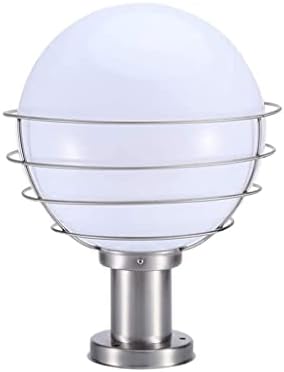 LHLLHL Mlijeko Bijelo kolone, okrugli kuglični stup svijetlo od nehrđajućeg čelika Vrt Lagano svjetlo