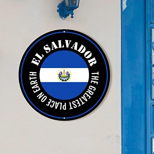 El Salvador Flag Welcome Wof Well za prednji trijem Najveće mjesto na Zemlji Metalni znak Patriotc Decor
