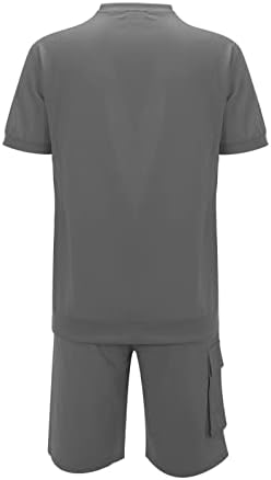 Ljetne muške majice Ljetna odjeća Multi Pocket Capris Muški sportski set Trend Ležerne kratke hlače s kratkim rukavima Slim