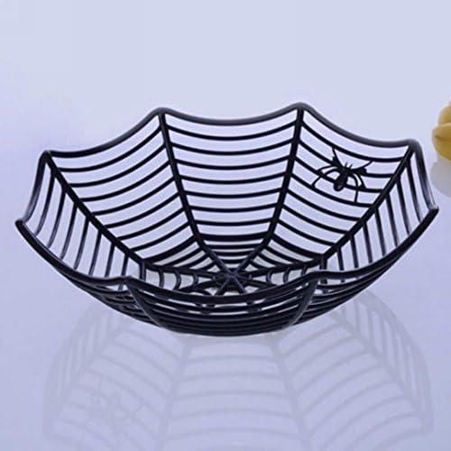 Npp - Halloween Candy Fruits Basket Spider Web Bowl Spider Web Party Decor Kitchen