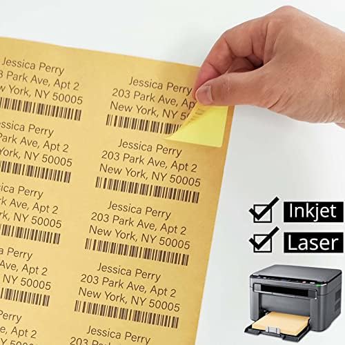 Kraft naljepnice naljepnice, Laser / Inkjet štampač Lables, pisanje ili štampanje, veličina slova