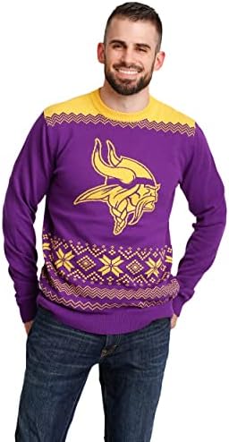 FOCO muški NFL veliki Logo dvobojni pleteni džemper