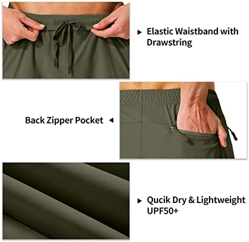 S razvijte muške pješačke garderne hlače Brze suho lagane ljetne kratke hlače sa džepovima sa patentnim zatvaračem za kampiranje ribolovnog golfa