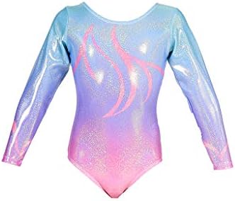 ZIZI gimnastički triko za djevojčice Jednodijelni svjetlucavi šareni Dugini plešući Atletski triko