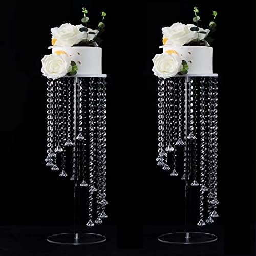 Vjenčani središnji dekoracija Cvećara Vaza, elegantni akrilni kristalni štand -2 kom. 23.6inch visoke