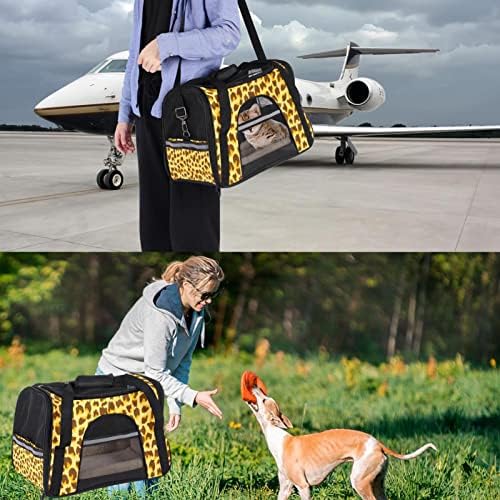 Nosač za kućne ljubimce prirodne boje leopard uzorak mekane putne nosače za Mačke, Psi Puppy Comfort prenosiva