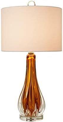 Knoxc Noćni lampice, stolna lampica vrhunska stolna svjetiljka, kafe zapadni restoran za ručavanje stola za trpezariju Staklo lampica E27 tipka Control lampica za čitanje lampe za čitanje lampe / žuta / 35 * 68cm