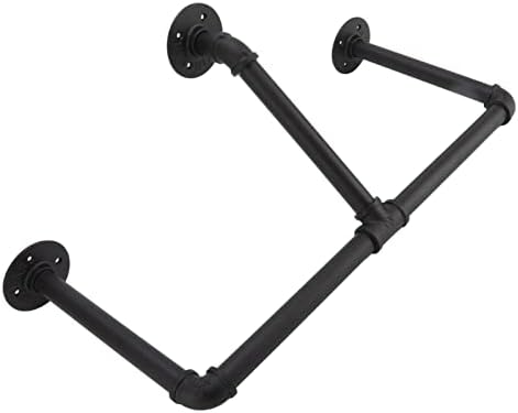 Uxsiya višenamjenski viseći štap, rustikalni moderni minimalistički industrijski stalak za odjeću za cijevi