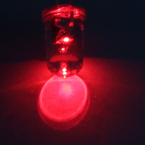 uxcell A16041800ux0404 1000 komada 5 mm prozirna kapa LED lampe Crvena 2 terminala, 0,2 širina,