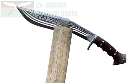 EGKH Genuine Kukri Double Edge Dragon Spine 12 inch Full Tang Khukuri-Handmade by Ex Army