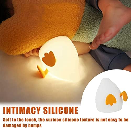 DEIOVR LED noćno svjetlo za patku, slatka patka za osvjetljenje, silikonska noćna lampa za dječje