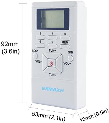EXMAX E108 bežični prenosivi džepni DSP FM Stereo Radio digitalni prijemnik sa mini LCD SAT slušalicama