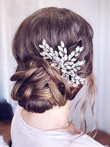 Jakawin Bride wedding hair Comb Crystal Bridal Hair Accessories srebrni komad kose za žene i djevojke HC089