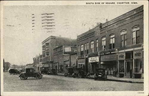 Južna strana trga Chariton, Iowa ia originalna antička razglednica 1946