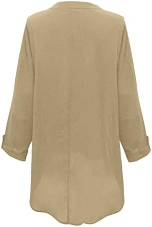 Ženske bluze s dugim rukavima postavljene vrhove V V izrez Lounge Basic Ljetni pad Bluuzes Set Dugme dole 2023 Trendi
