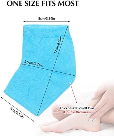 Unaone 2 para hidratantne čarape za petu, Fuzzy Spa čarape bez gela sa gelom za suhe pete tretman