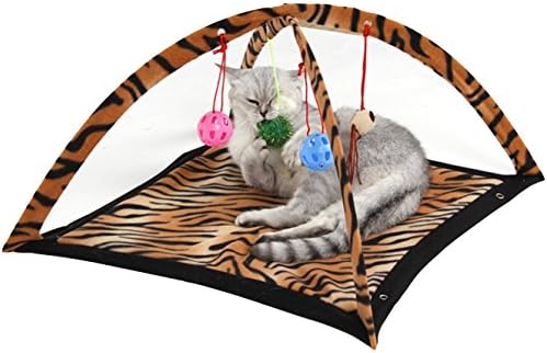 WowowMeow Cat TENT Play Mat Funny Kitty Activity Center Vežbajte mat sa 4 viseće igračke
