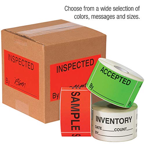 Aviditi Tape Logic 3 x 5, Inventory date Count by crno / bijela naljepnica upozorenja, za otpremu, rukovanje, pakovanje i selidbu