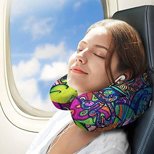 TRIPPY WEED PUTNI PUTNI PLATNI MEMIJSKI PENA U oblik Avion jastuk za podršku za glavu