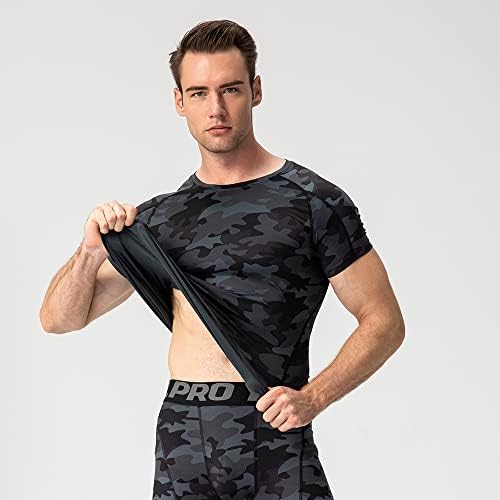 Muške kratke rukave kompresijske majice Atletski trening T-Shirt UPF 50+ quick Dry Water sports osip Guard