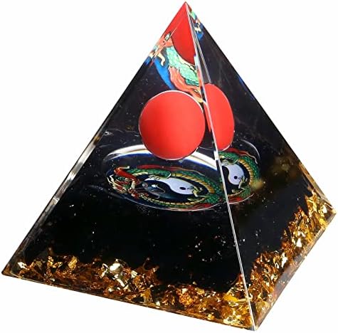 Taiiji dekor, tai chi dekor, yin yang dekor u kristalnom kamenu orgonu piramida, čakra energija kamen-snova