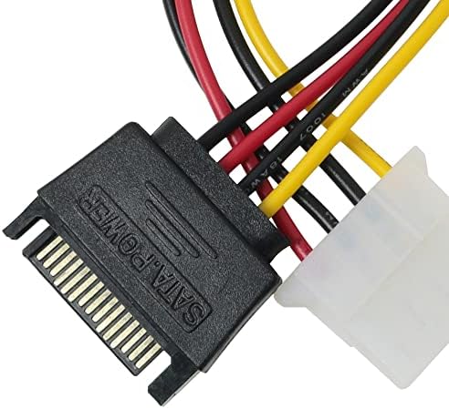 MEETOOT 4kom SATA 15pin muški na 4pin IDE Molex ženski kabl za Serial ATA Hard diskove i CD ROM