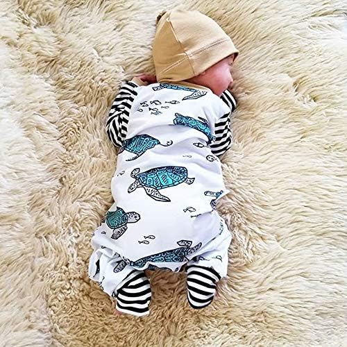 Bueedvo novorođenčad dječaka Dječja kornjača kornjače prugasta rub set za šešir