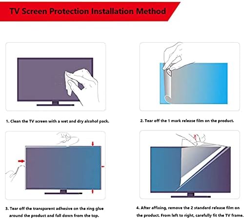 Kelunis zaštitni ekran za klizanje, anti plavi lampica Film Film Zaštita očiju Plavo svjetlo Zaštita za zaštitu za 32-75 inča, bez mjehurića, 65