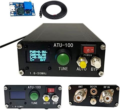 Malahit ATU-100 antenski tjuner 1.8-50MHz atu100 od N7DDC 7x7 0.96 inčni OLED 3.2 Firmware programiran sa kućištem sastavljena mašina sa USB kablom (bez baterije)