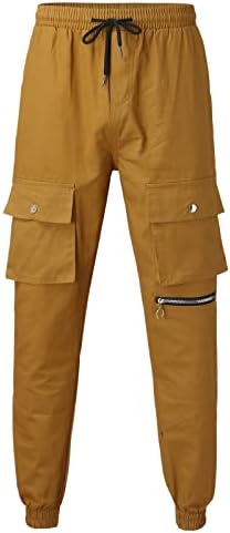 House Memory čvrste pantalone teret srednje vezice sa multi Casual boja struka muškarci džepovi muškarci teret pantalone opušteno