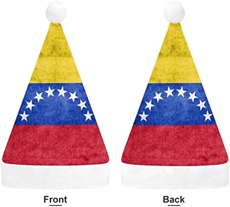 Zastava Venecuele Božićni šešir Santa Claus šeširi kratki plišani sa bijelim manžetama za muškarce