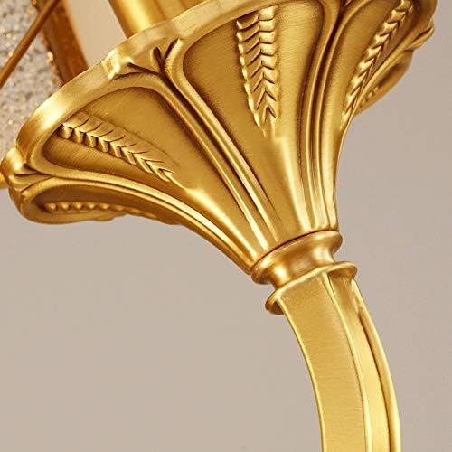 Wmdtr Evropska E14 zidna lampa Creative bakar+ stakleno zidno svjetlo Jednoglave zlatne ukrasne zidne svijećnjake