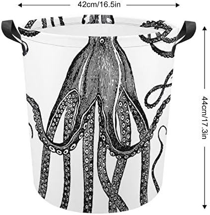 Foduoduo košarica za pranje rublja hobotnica rublje za rublje s ručicama Sklopiva torba za spremanje za