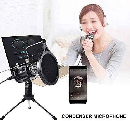 RTBBYU mikrofon za snimanje kondenzatorskog mikrofona mikrofon za mobilni telefon 3.5 mm Jack