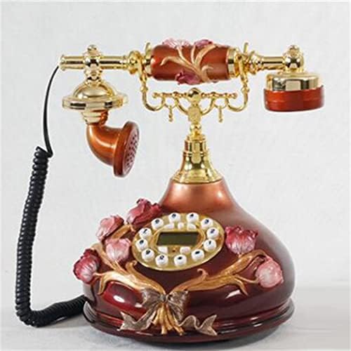 Dlvkhkl evropski vintage fiksni rustikalni antikni telefon novi ukras za unutrašnju kuću Ukrasi
