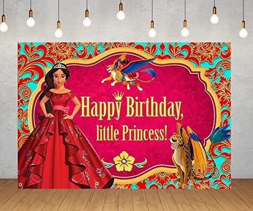 Crvena princeza Elena pozadina za dekoracije za rođendanske zabave Elena of Avalor baner za potrepštine za tuširanje
