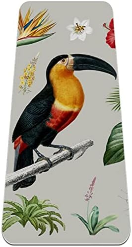 Siebzeh Macaw & uzorak lišća Premium Thick Yoga Mat Eco Friendly Rubber Health & amp; fitnes Non Slip Mat za sve