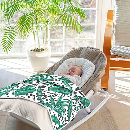 Cataku banana palma Leopard Baby pokrivač za dječake Djevojke Pamučni deblji debeki krevet meko toplo prijem za bebe pokrivač za kolica za krevetić 30 x 40