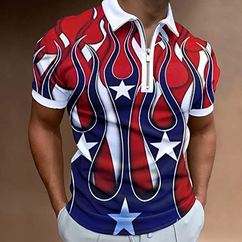 2023 Nova muška američka zastava Patriotska košulja za muškarce 4. srpnja, mišiće isključuju majice ovratnika